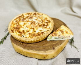 Киш с лососем и брокколи